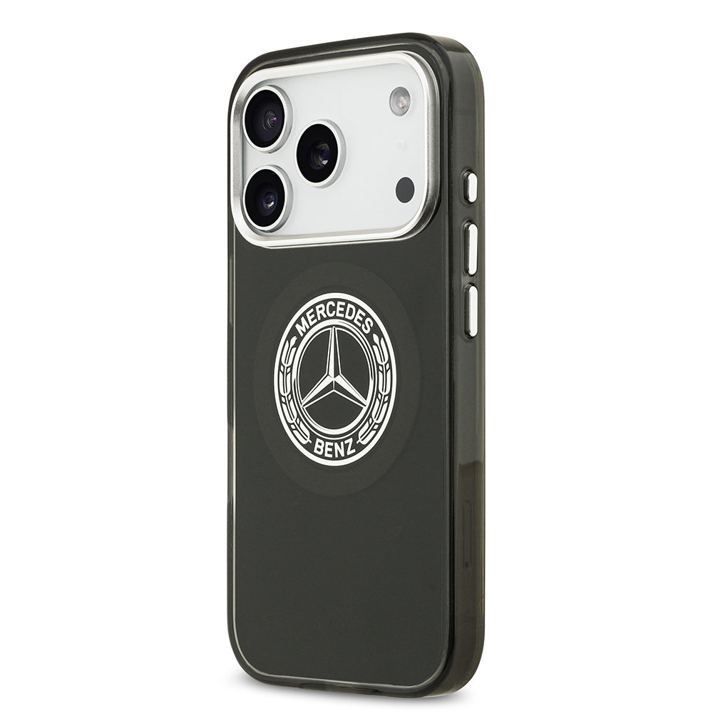 Apple iPhone 17 Pro Kılıf Mercedes Benz Orjinal Lisanslı M-safe Şarj Özellikli Çift Katmanlı PC Nostaljik Yıldız Dizayn Kapak