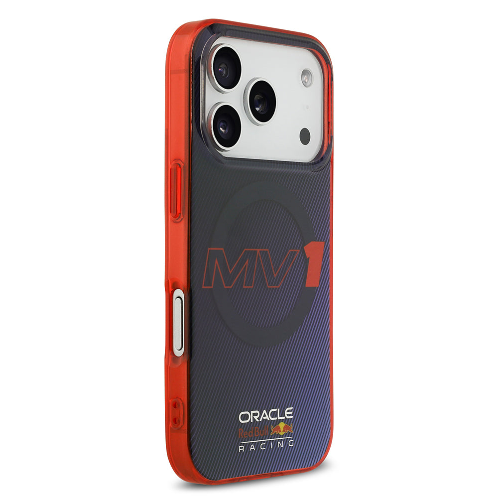 Apple iPhone 17 Pro Kılıf Redbull Orjinal Lisanslı M-safe Şarj Özellikli Çift Katmanlı Çizgi Desenli Sert PC MV Kapak