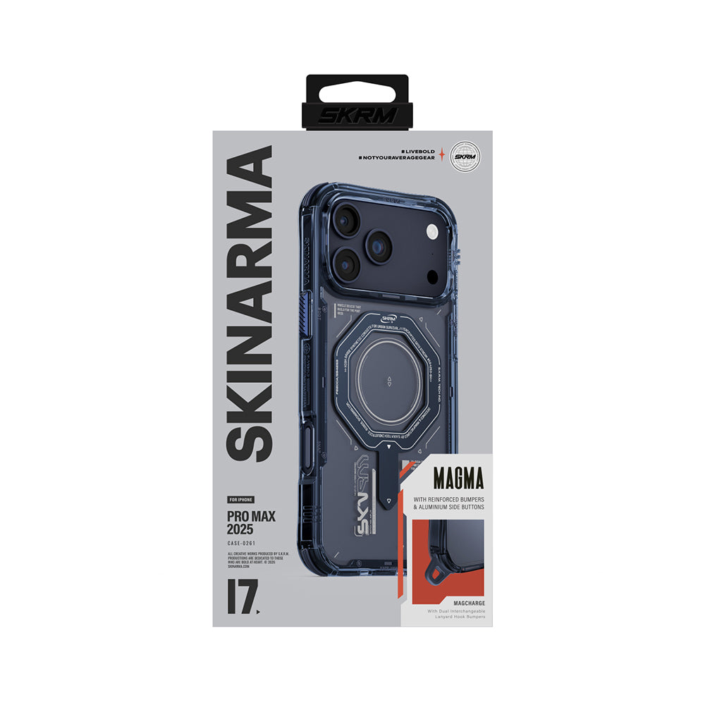 Apple iPhone 17 Pro Kılıf SkinArma M-safe Şarj Özellikli Airbag Tasarımlı Magma Kapak