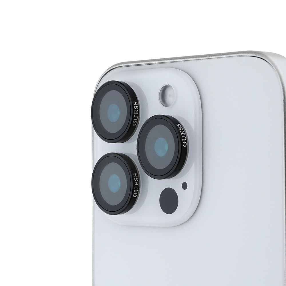 Apple iPhone 17 Pro Max Guess Orjinal Lisanslı Metal Kamera Lens Koruyucu