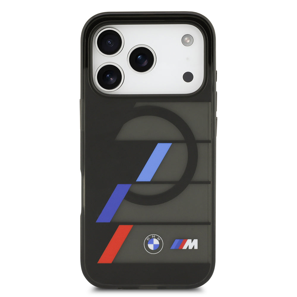 Apple iPhone 17 Pro Max Kılıf BMW Orjinal Lisanslı M-safe Şarj Özellikli IML Baskılı Üç Renkli M Dizayn Kapak