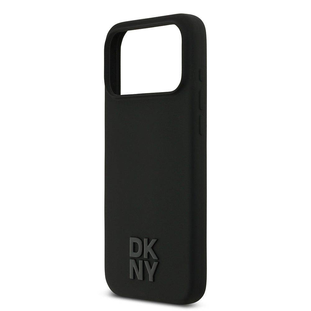 Apple iPhone 17 Pro Max Kılıf DKNY Orjinal Lisanslı M-safe Şarj Özellikli Metal Logolu Silikon Kapak