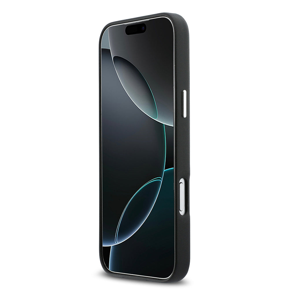 Apple iPhone 17 Pro Max Kılıf DKNY Orjinal Lisanslı M-safe Şarj Özellikli PU Büyük Dikey Logolu Kapak