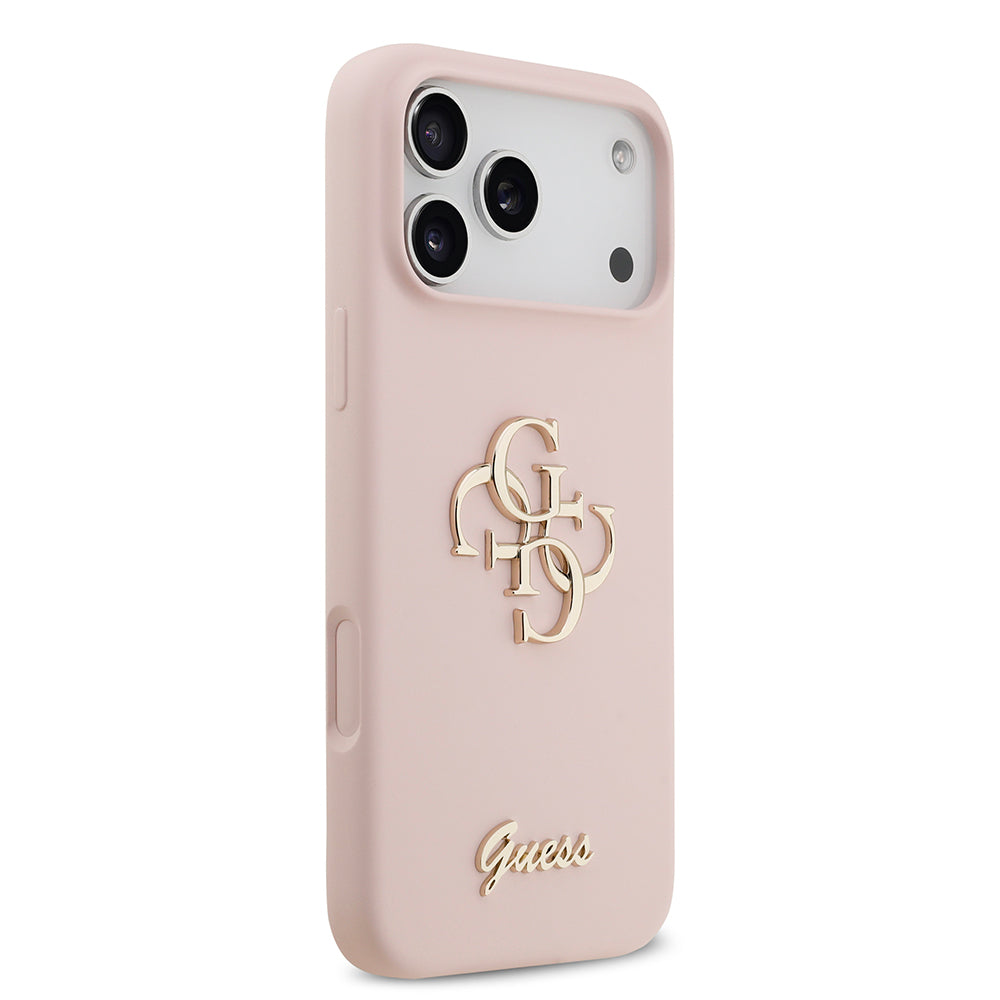 Apple iPhone 17 Pro Max Kılıf Guess Orjinal Lisanslı Grained Yazı Logolu Kapak