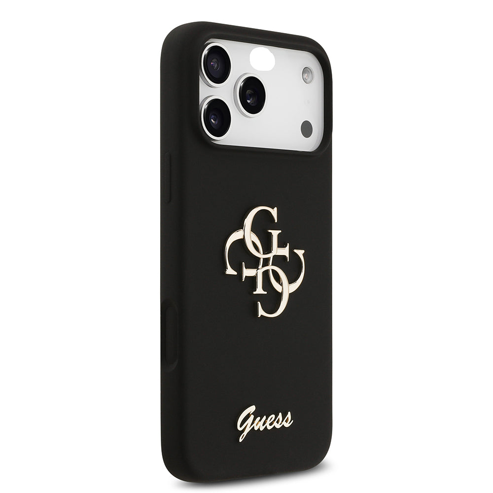 Apple iPhone 17 Pro Max Kılıf Guess Orjinal Lisanslı Grained Yazı Logolu Kapak