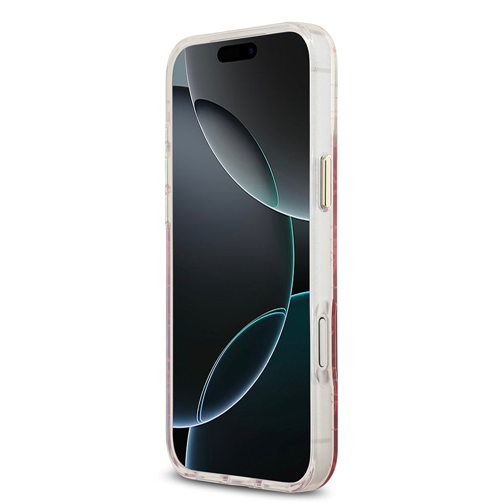 Apple iPhone 17 Pro Max Kılıf Guess Orjinal Lisanslı M-safe Şarj Özellikli 4G Desenli Simli Silikon Kapak