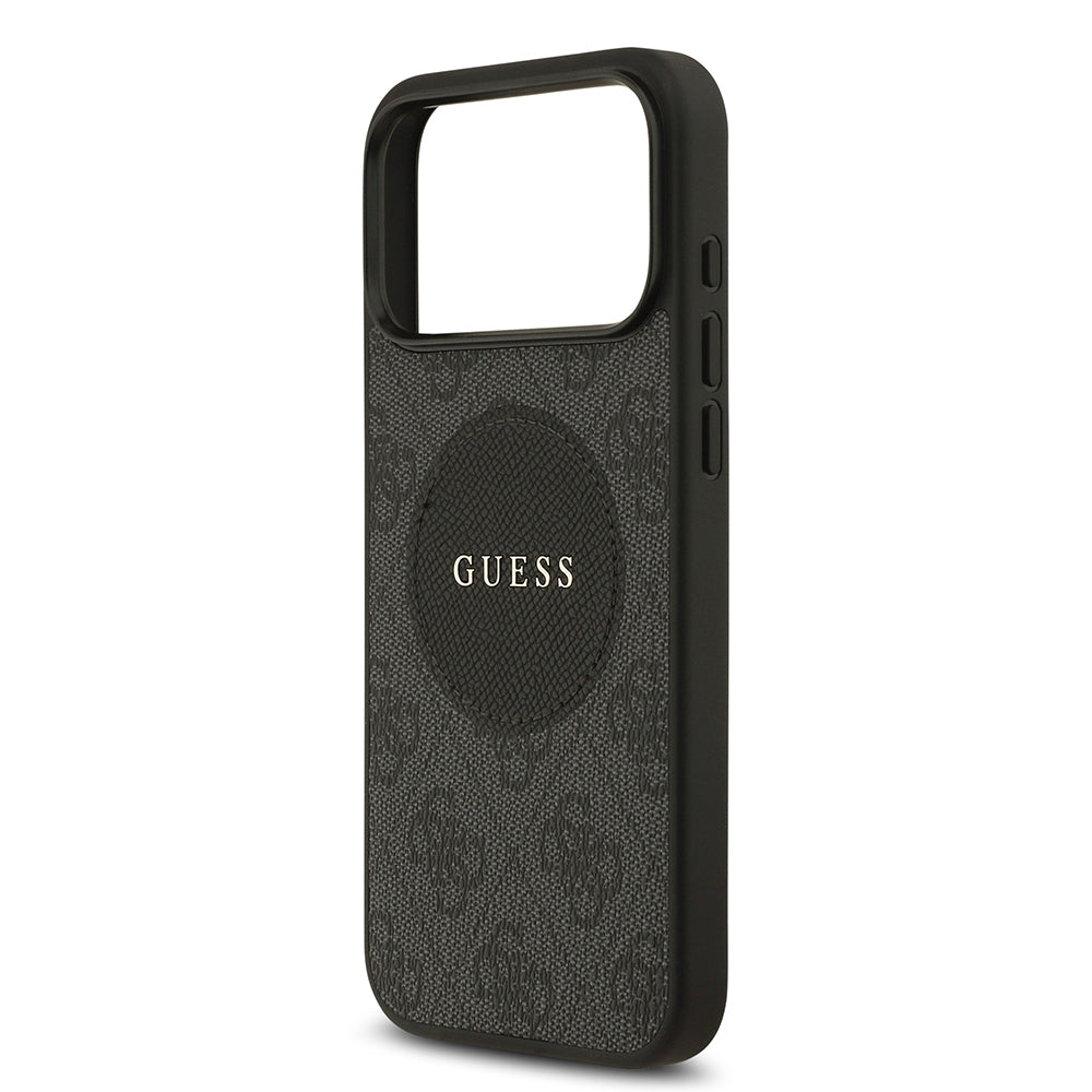 Apple iPhone 17 Pro Max Kılıf Guess Orjinal Lisanslı M-safe Şarj Özellikli Yazı Logolu Circle Classic Kapak