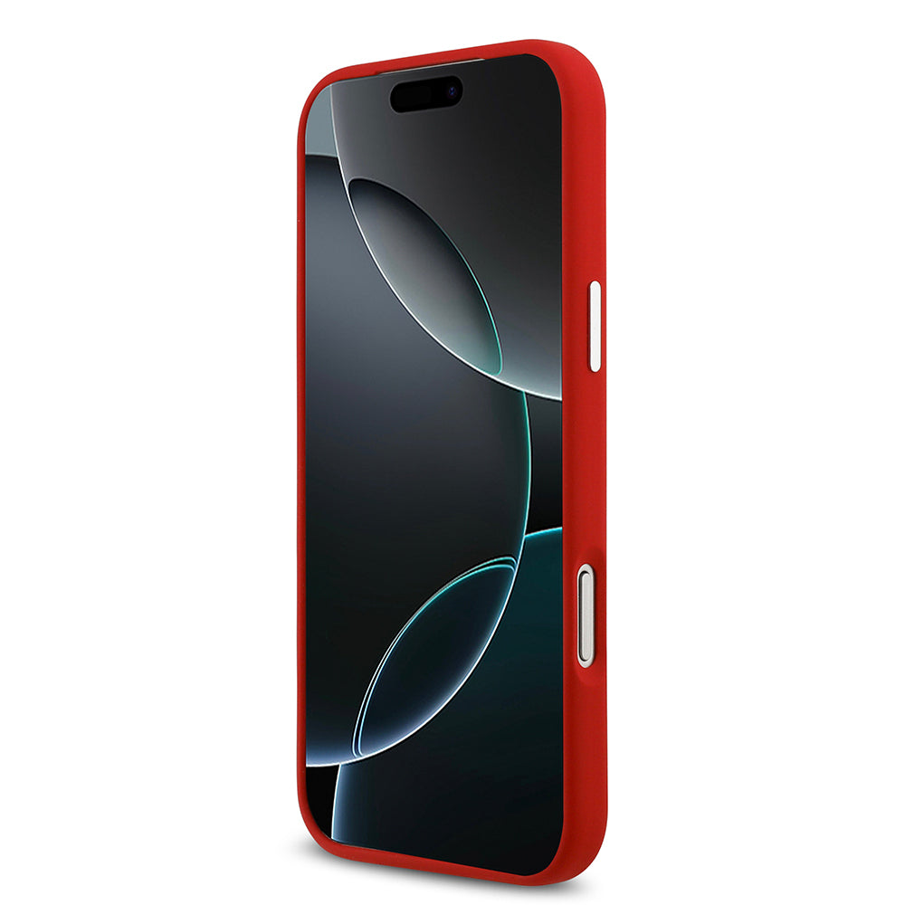 Apple iPhone 17 Pro Max Kılıf Lacoste Orjinal Lisanslı M-safe Şarj Özellikli İkonik Logolu Metal Kamera Çerçeveli Silikon Kapak