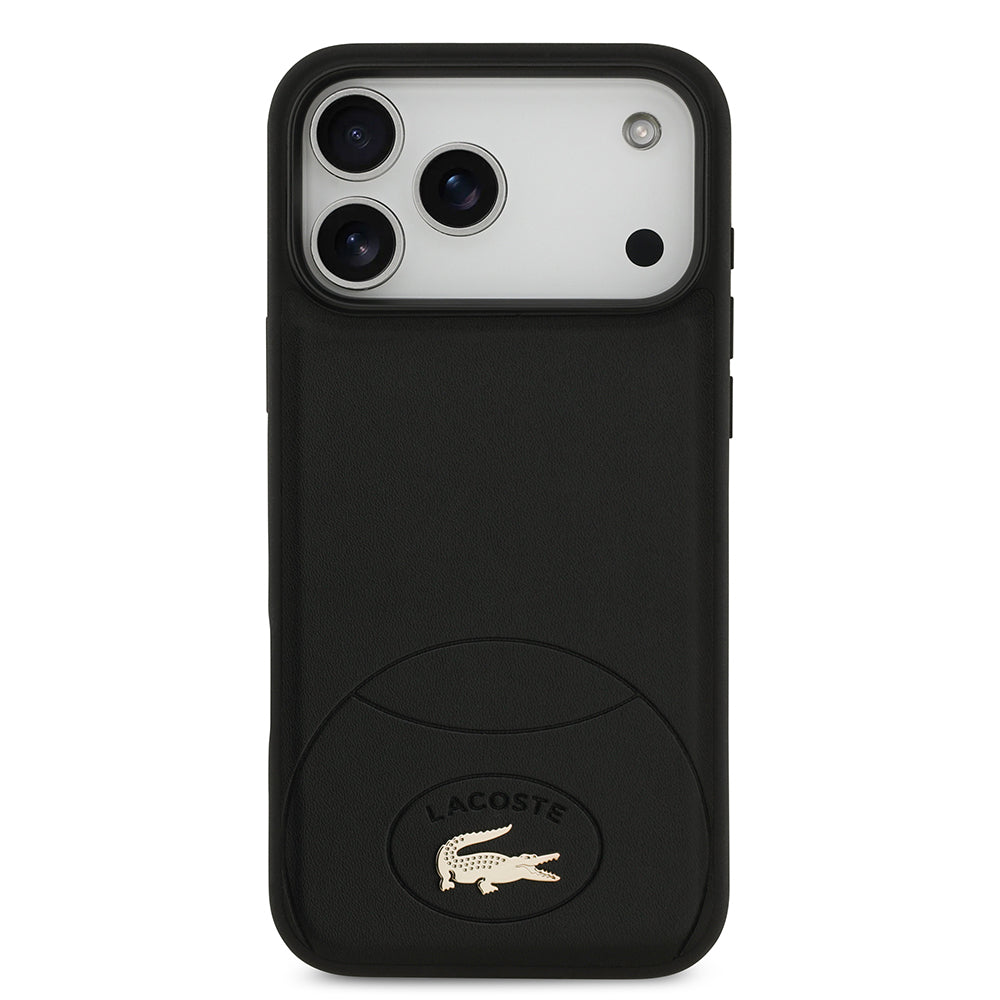 Apple iPhone 17 Pro Max Kılıf Lacoste Orjinal Lisanslı M-safe Şarj Özellikli PU Deri Tasarımlı Metal Logolu Kapak