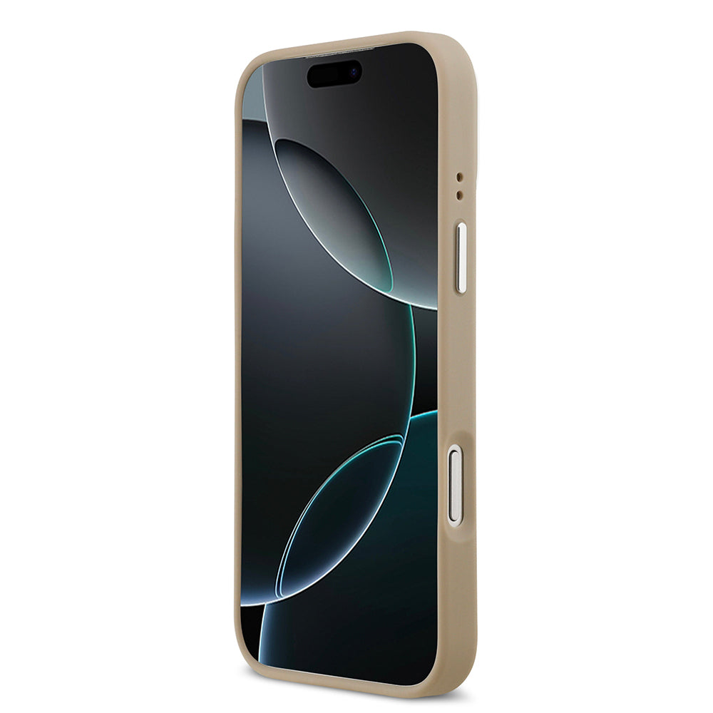 Apple iPhone 17 Pro Max Kılıf Lacoste Orjinal Lisanslı M-safe Şarj Özellikli PU Pike Desenli Standlı Metal Logolu Kapak