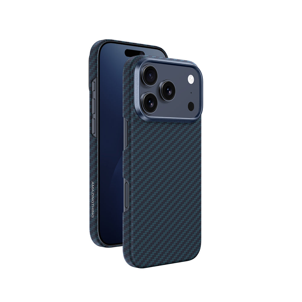 Apple iPhone 17 Pro Max Kılıf M-safe Şarj Özellikli 1500D Aramid Fiber Amazingthing Titan Max Serisi Kapak