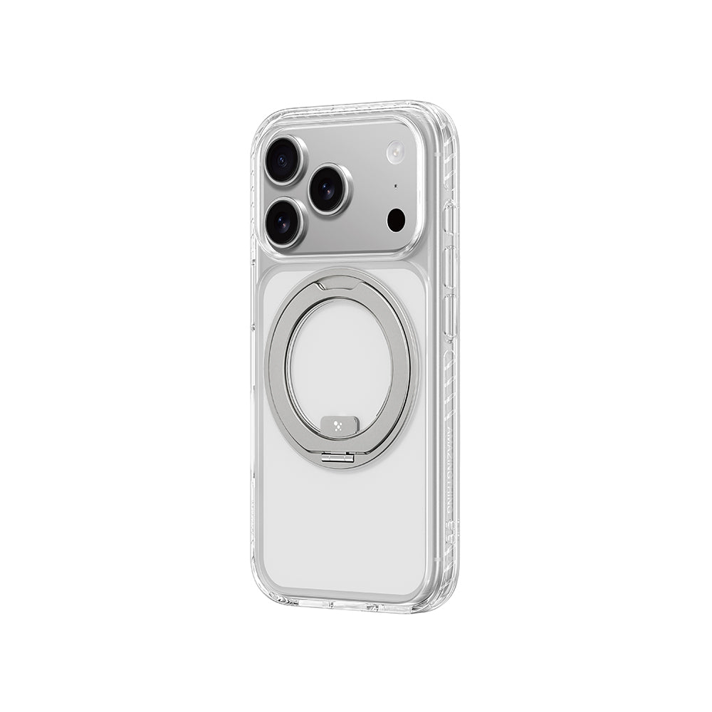 Apple iPhone 17 Pro Max Kılıf M-Safe Şarj Özellikli Airbag Tasarımlı Standlı AmazingThing Titan Pro MagSpin Kapak