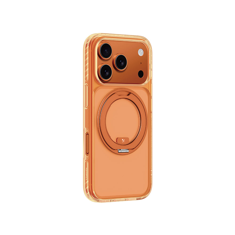 Apple iPhone 17 Pro Max Kılıf M-Safe Şarj Özellikli Airbag Tasarımlı Standlı AmazingThing Titan Pro MagSpin Kapak
