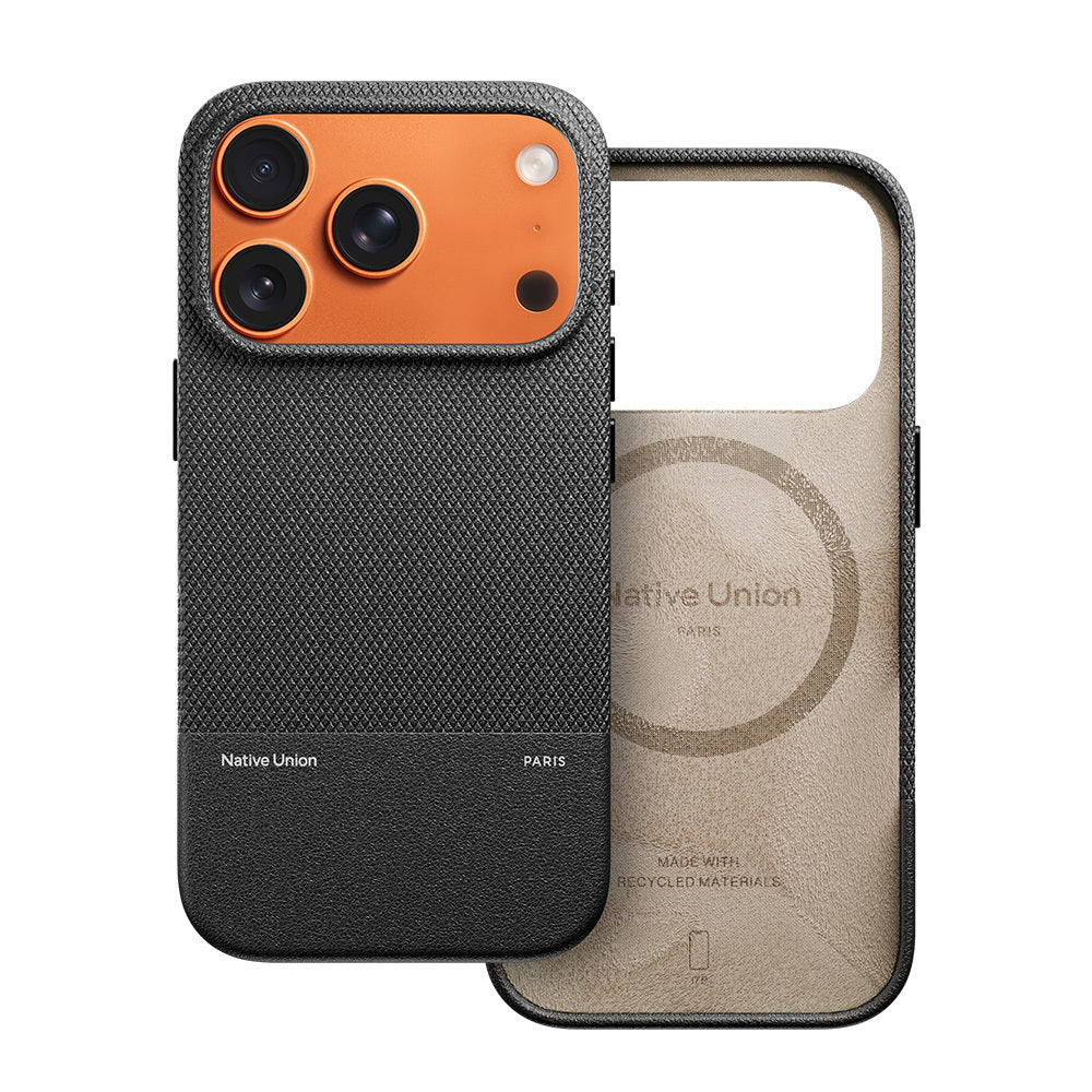 Apple iPhone 17 Pro Max Kılıf M-safe Şarj Özellikli Deri Dokulu Native Union RE Classic Serisi Kapak
