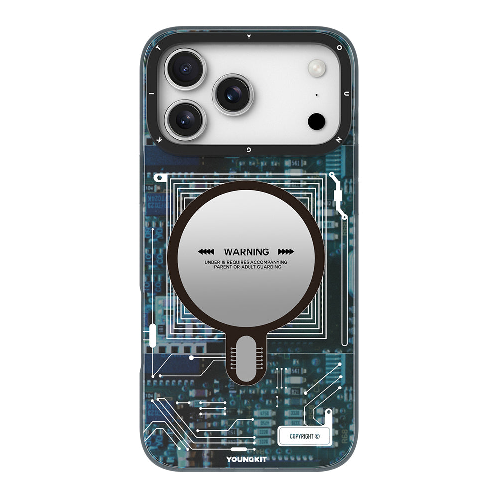 Apple iPhone 17 Pro Max Kılıf M-safe Şarj Özellikli Kamera Denetim Butonlu Youngkit Technology Serisi Kapak
