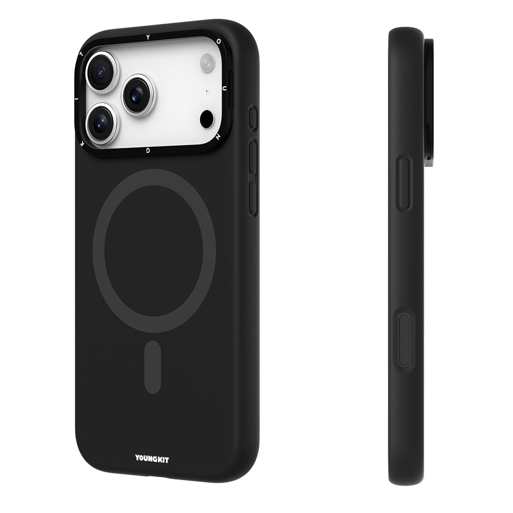 Apple iPhone 17 Pro Max Kılıf M-Safe Şarj Özellikli Kamera Standlı Youngkit Gel Cream Serisi Kapak