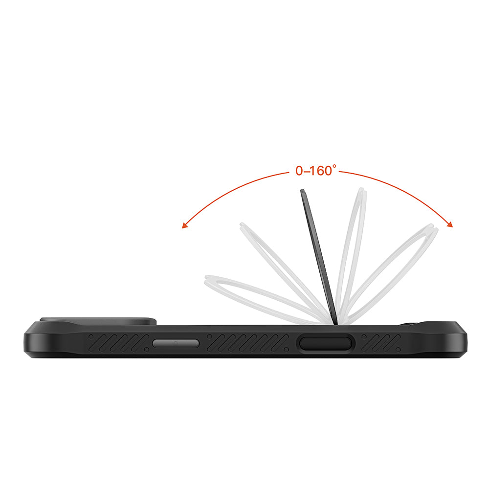 Apple iPhone 17 Pro Max Kılıf M-safe Şarj Özellikli Parmak Ring Standlı Airbag Tasarımlı Mutural Obsidian Serisi Kapak