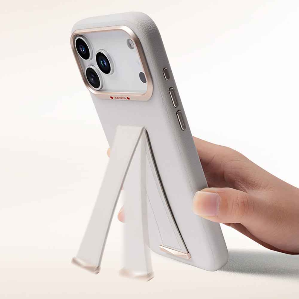 Apple iPhone 17 Pro Max Kılıf M-Safe Şarj Özellikli Standlı Udemos İndependence Serisi Kapak