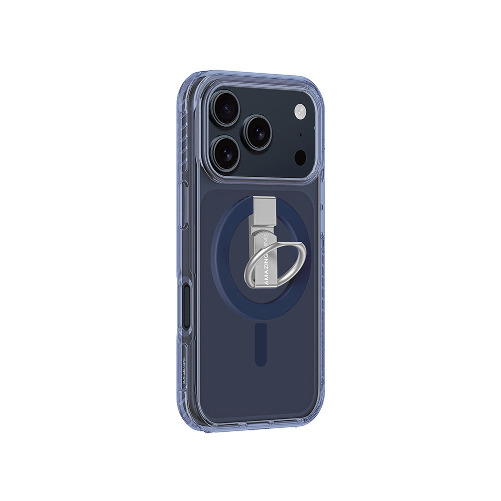Apple iPhone 17 Pro Max Kılıf M-safe Şarj Özellikli Yüzük Standlı Amazingthing Titan Pro Serisi Kapak