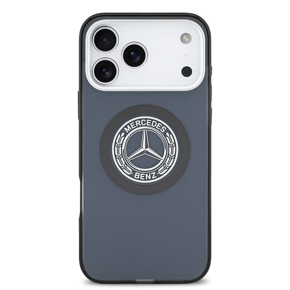 Apple iPhone 17 Pro Max Kılıf Mercedes Benz Orjinal Lisanslı M-safe Şarj Özellikli Çift Katmanlı PC Nostaljik Yıldız Dizayn Kapak