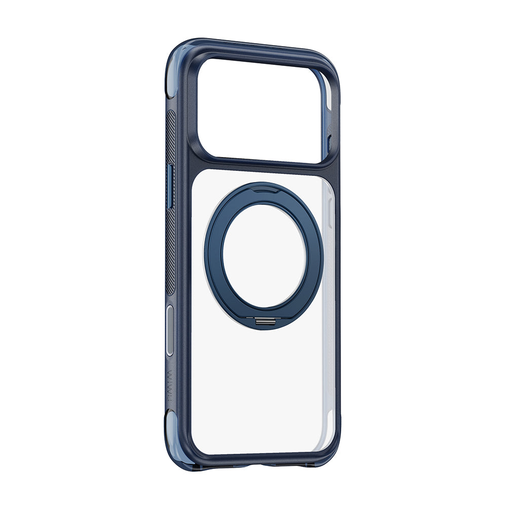 Apple iPhone 17 Pro Max Kılıf Wiwu AG-203 AeroGuard Ultra Serisi M-safe Şarj Özellikli Airbag Tasarımlı Standlı Kapak