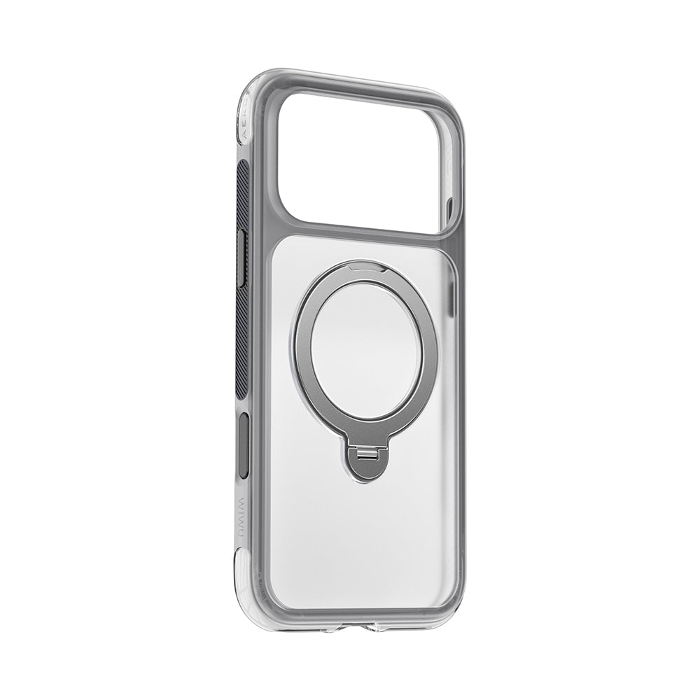 Apple iPhone 17 Pro Max Kılıf Wiwu AS-203 AeroShield Ultra Serisi M-safe Şarj Özellikli Airbag Tasarımlı Standlı Kapak