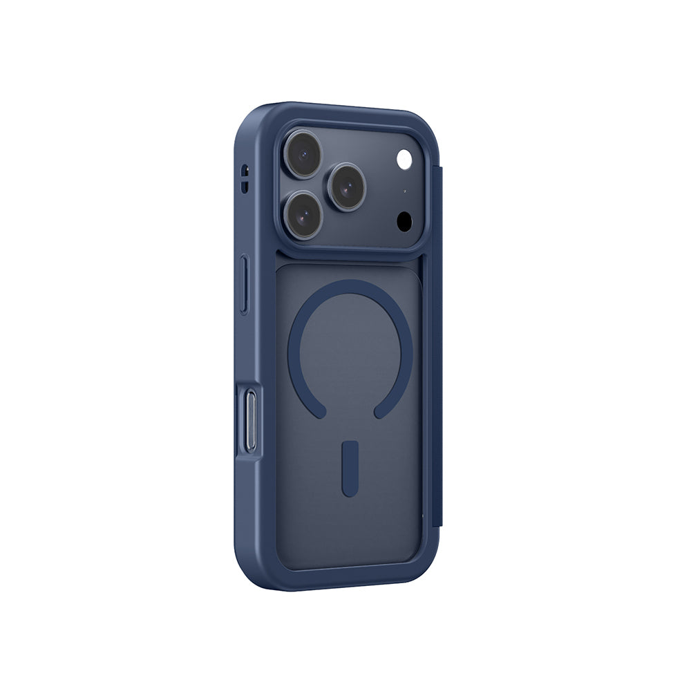 Apple iPhone 17 Pro Max PU Kartlıklı Kapaklı Amazingthing Glamour Foilo Serisi Kılıf