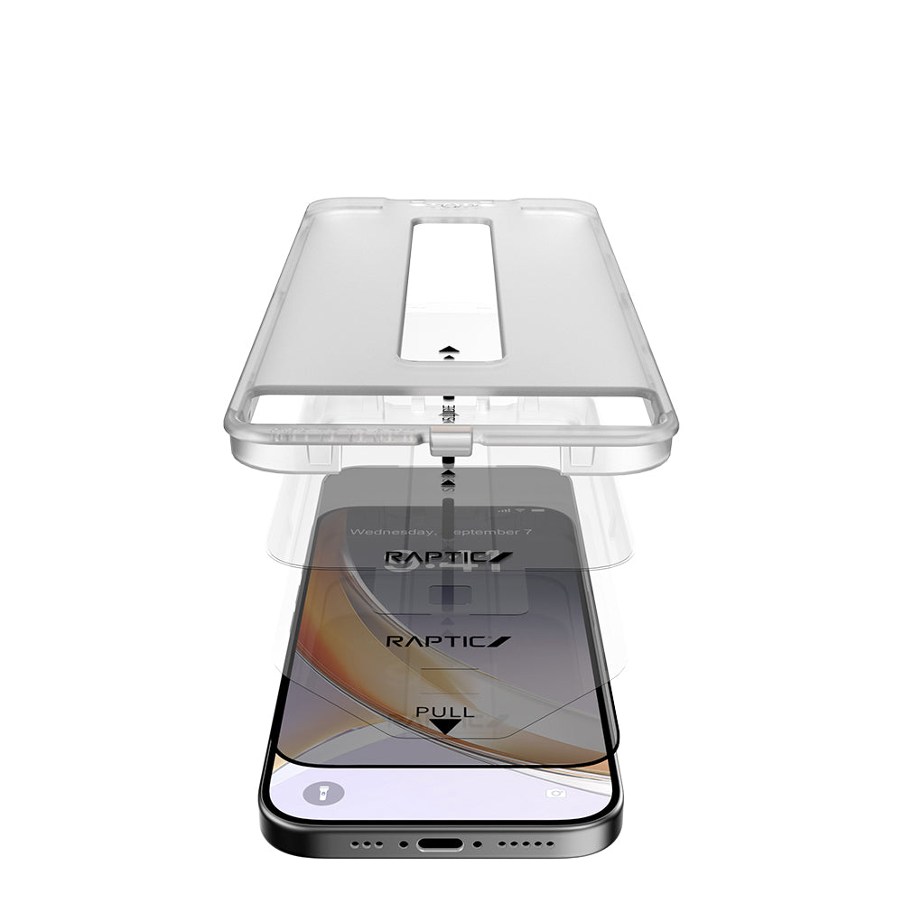 Apple iPhone 17 Pro Raptic Air Glass 2.5D Privacy Hayalet Ekran Koruyucu 2 Adet + Kolay Uygulama Aparatlı
