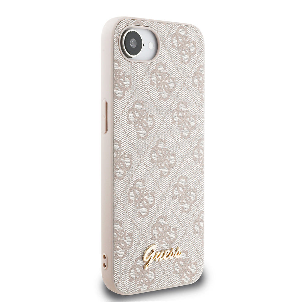 Apple iPhone 17E Kılıf Guess Orjinal Lisanslı 4G Desenli Script Metal Logolu Kapak