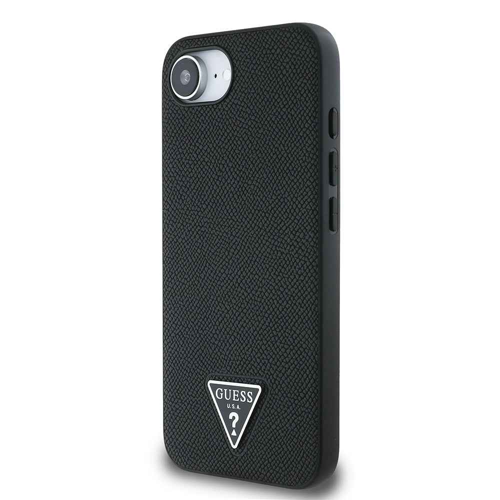 Apple iPhone 17E Kılıf Guess Orjinal Lisanslı M-safe Şarj Özellikli Grained Triangle Kapak