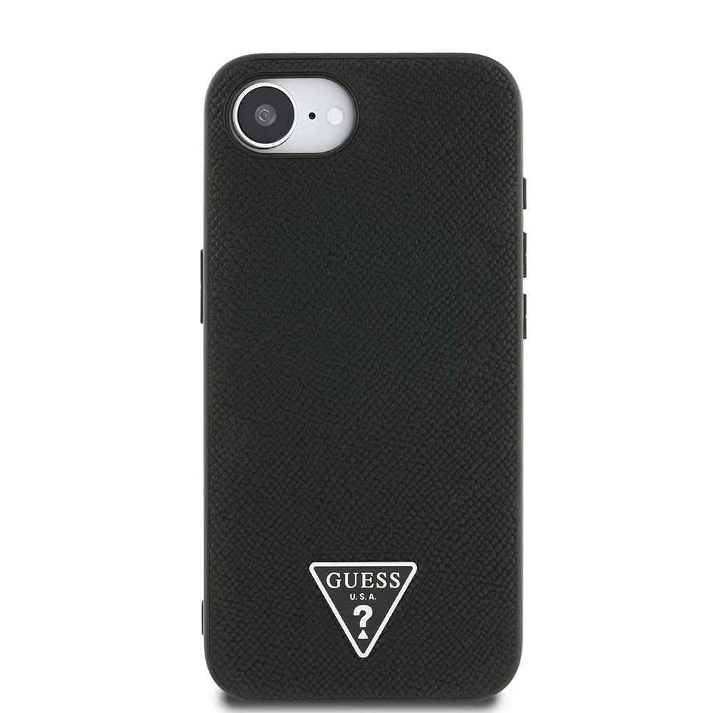 Apple iPhone 17E Kılıf Guess Orjinal Lisanslı M-safe Şarj Özellikli Grained Triangle Kapak