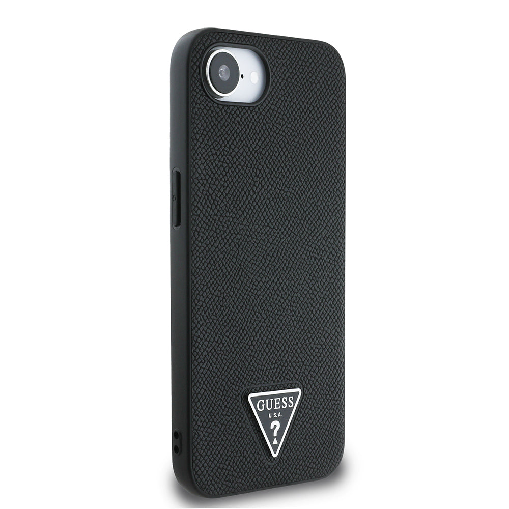 Apple iPhone 17E Kılıf Guess Orjinal Lisanslı M-safe Şarj Özellikli Grained Triangle Kapak