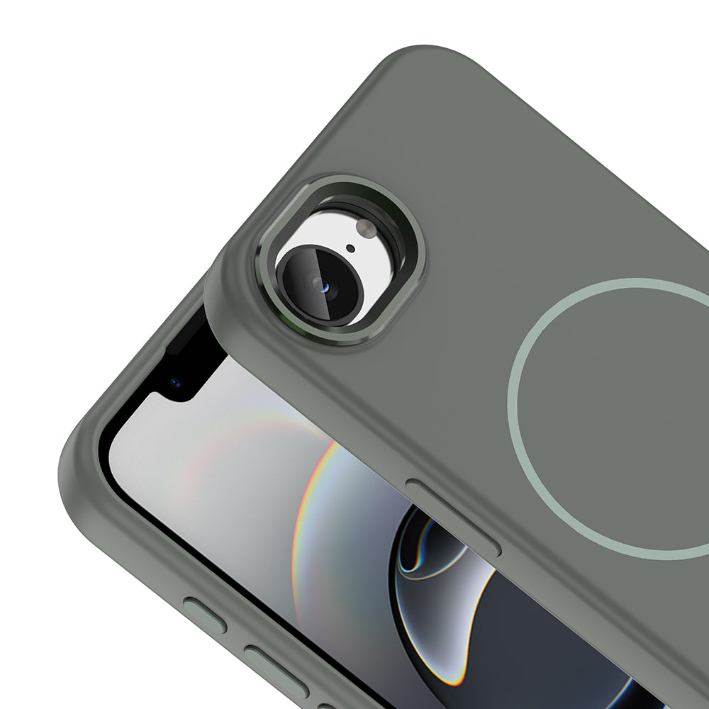 Apple iPhone 17E Kılıf M-Safe Şarj Özellikli Metal Kamera Çerçeveli Zore Edi Silikon Kapak