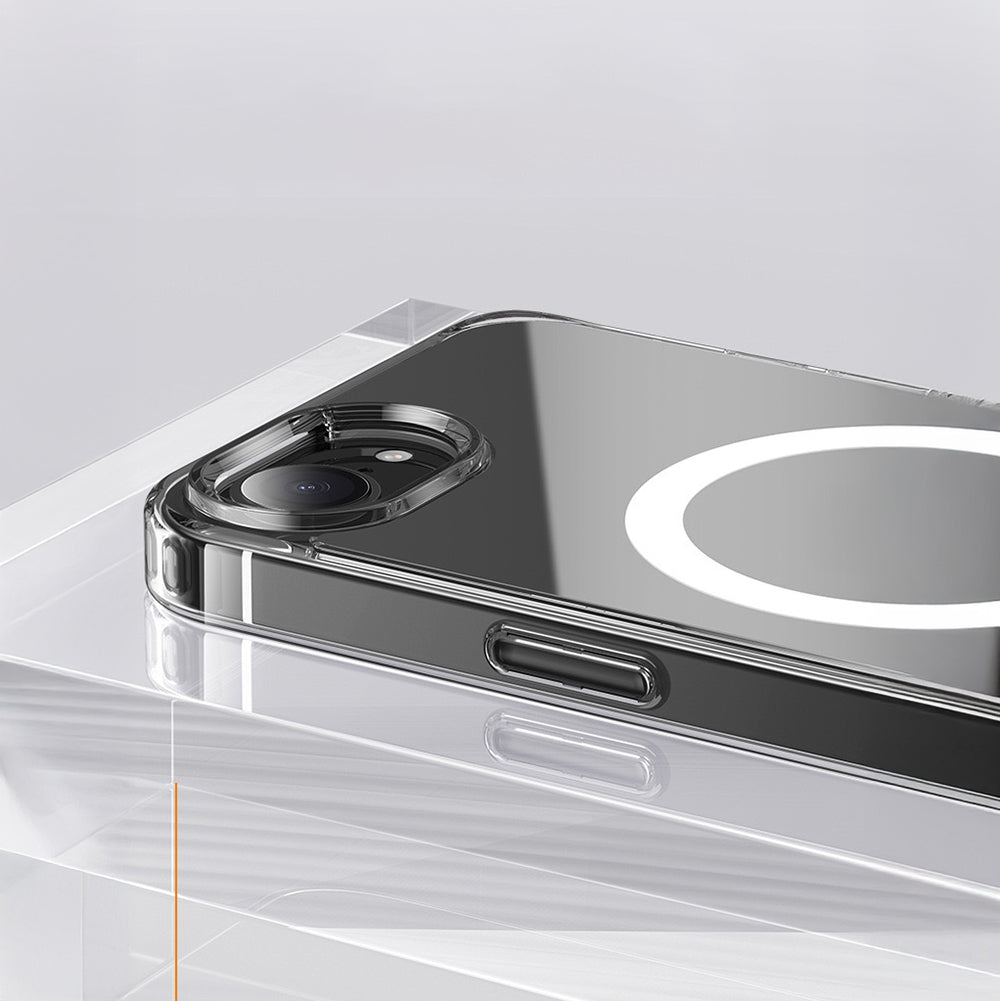 Apple iPhone 17E Kılıf M-safe Şarj Özellikli Şeffaf Sert PC Zore Embos Kapak