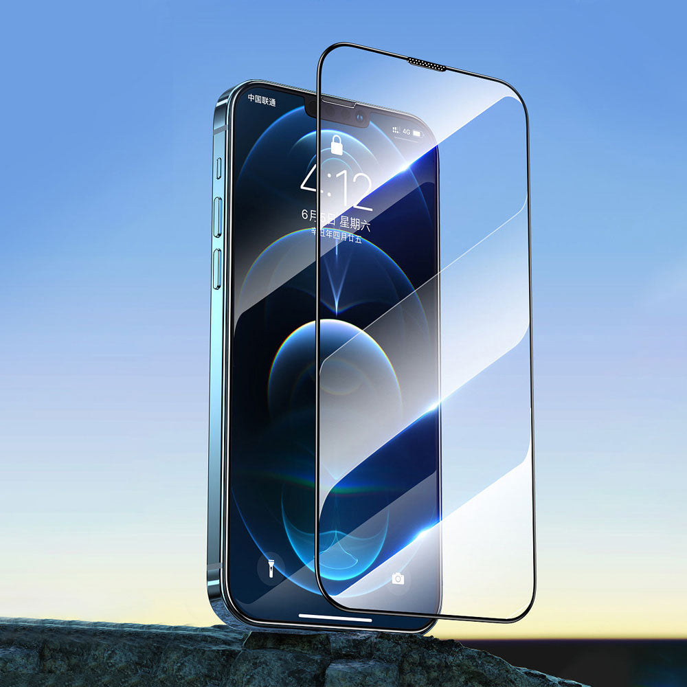Apple iPhone 17E Wiwu CZ-003 Mavi Işık Teknolojili Hidrofobik ve Oleofobik Parlama Önleyici Cam Ekran Koruyucu
