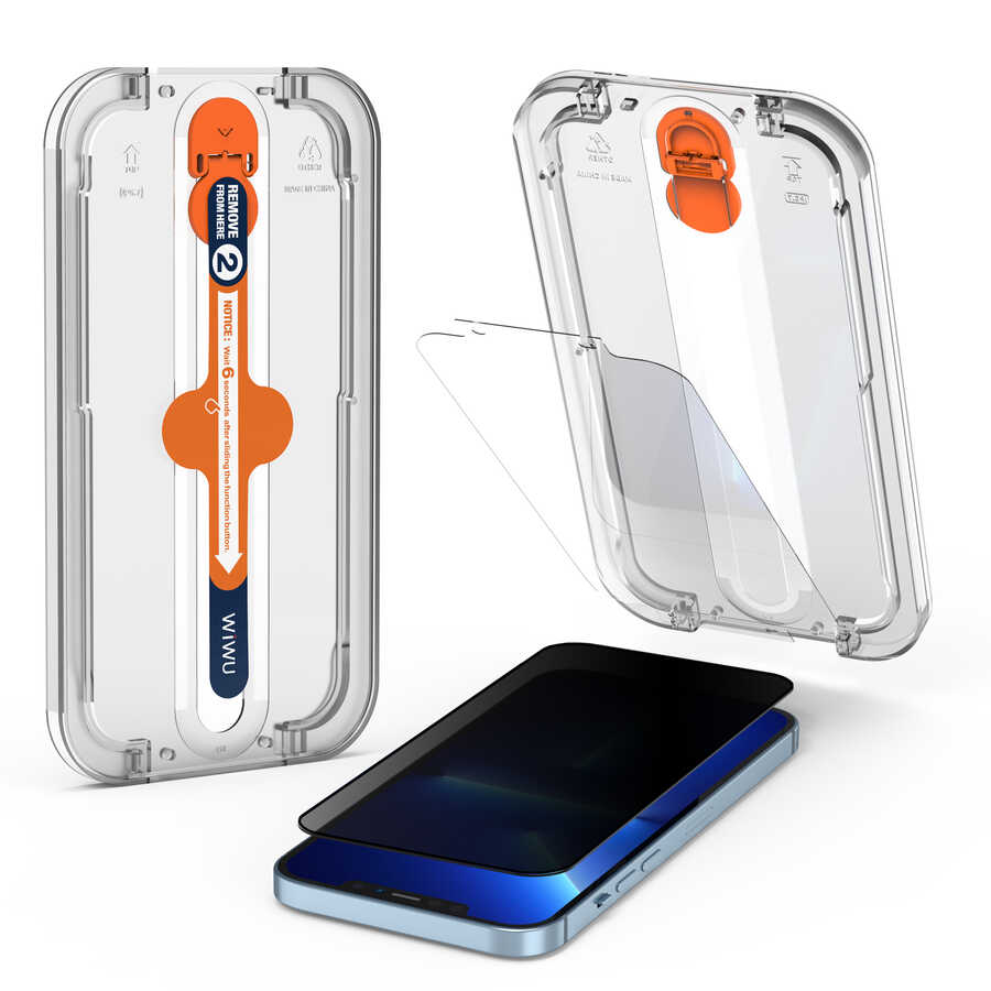 Apple iPhone 17E Wiwu Easy İnstall iPrivacy Temperli Ekran Koruyucu