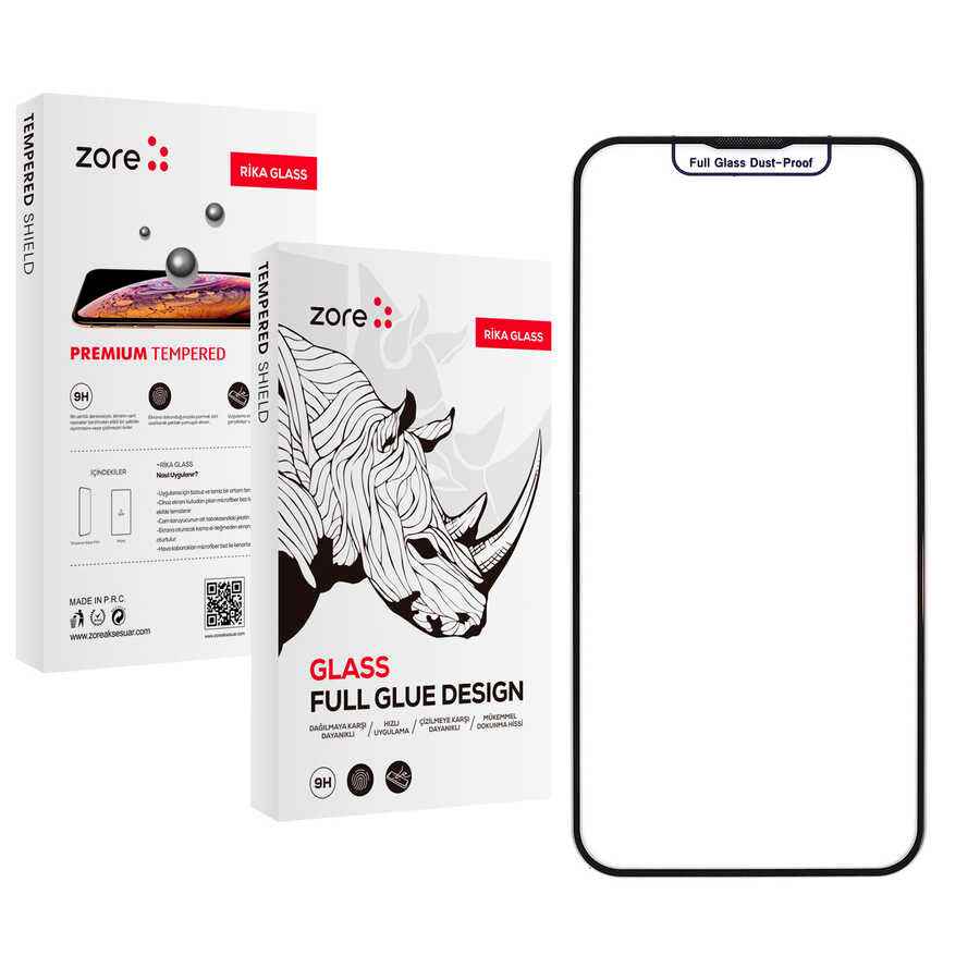 Apple iPhone 17E Zore Rika Premium Temperli Cam Ekran Koruyucu