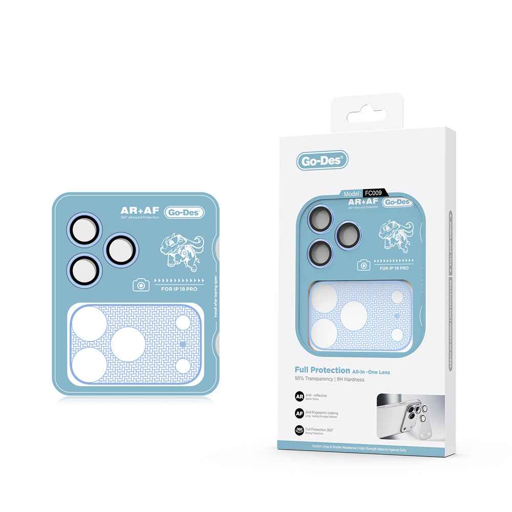 Apple iPhone 18 Pro Go Des FC009 Titanyum Serisi Anti Reflective 2in1 Kamera Lens Koruyucu