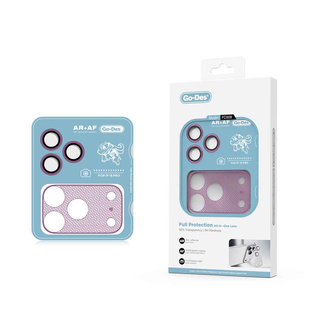 Apple iPhone 18 Pro Go Des FC009 Titanyum Serisi Anti Reflective 2in1 Kamera Lens Koruyucu