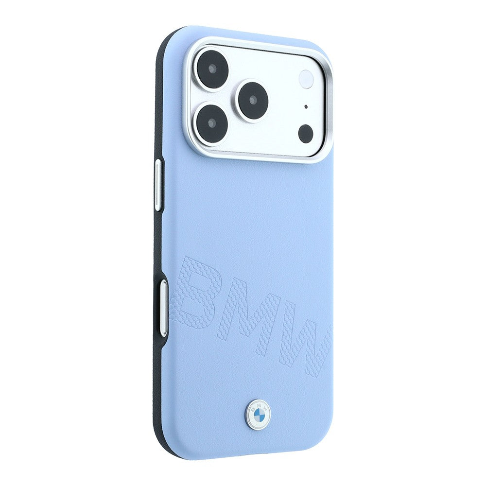 Apple iPhone 18 Pro Kılıf BMW Orjinal Lisanslı M-safe Şarj Özellikli Kabartma Tasarımlı PU Metal Logolu Kapak