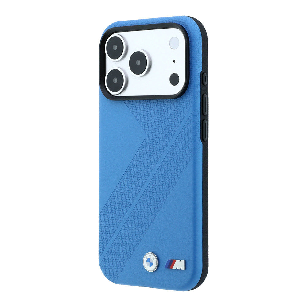 Apple iPhone 18 Pro Kılıf BMW Orjinal Lisanslı M-safe Şarj Özellikli M Logolu Lastik İzi Desenli Kapak
