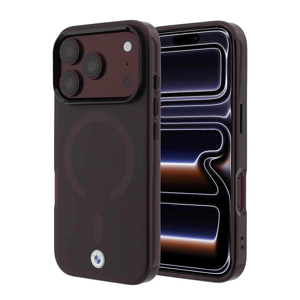 Apple iPhone 18 Pro Kılıf BMW Orjinal Lisanslı M-safe Şarj Özellikli Metal Logolu Buzlu IML Baskılı Kapak