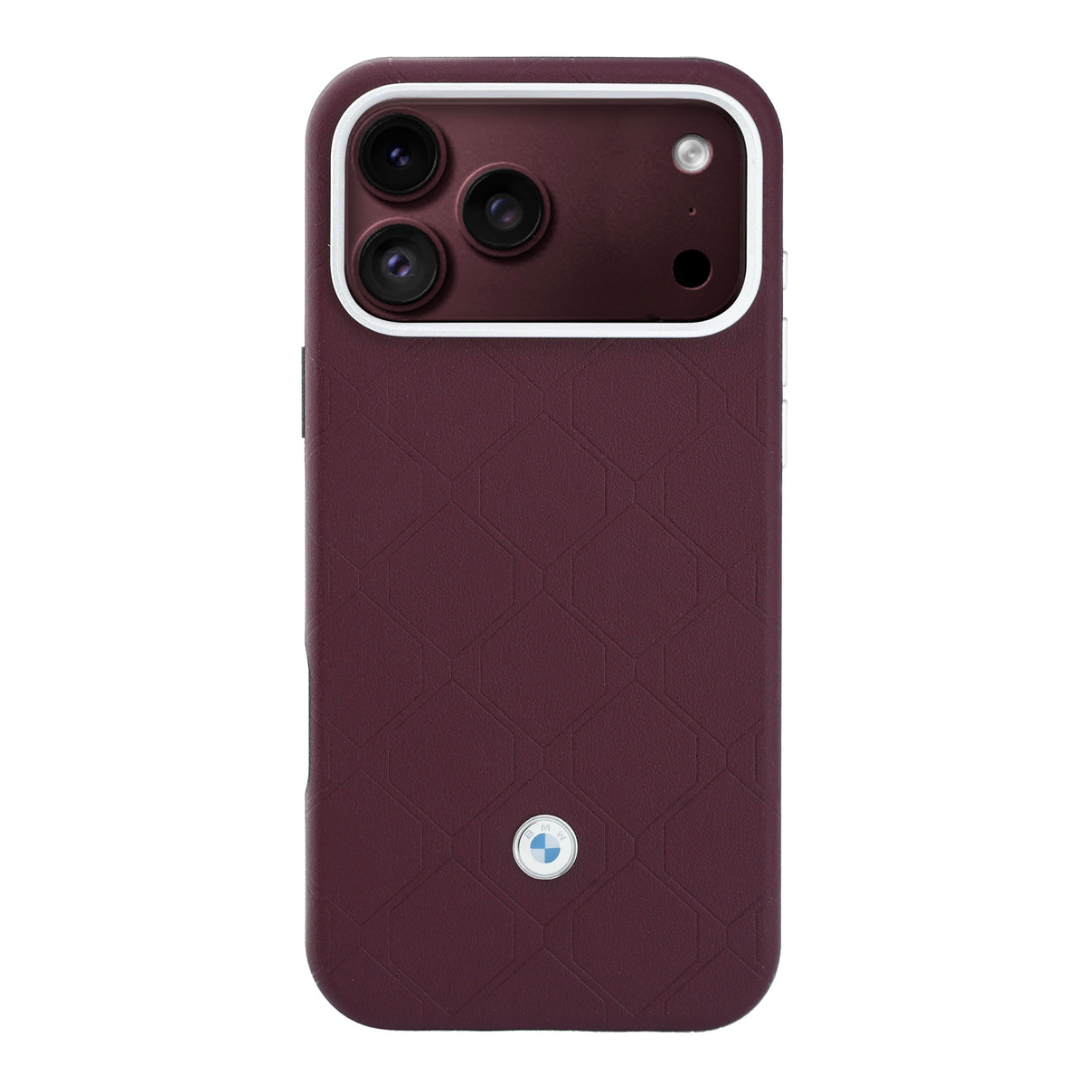 Apple iPhone 18 Pro Kılıf BMW Orjinal Lisanslı M-safe Şarj Özellikli Metal Logolu Kabartmalı Kapitone Deri Kartlıklı Kapak