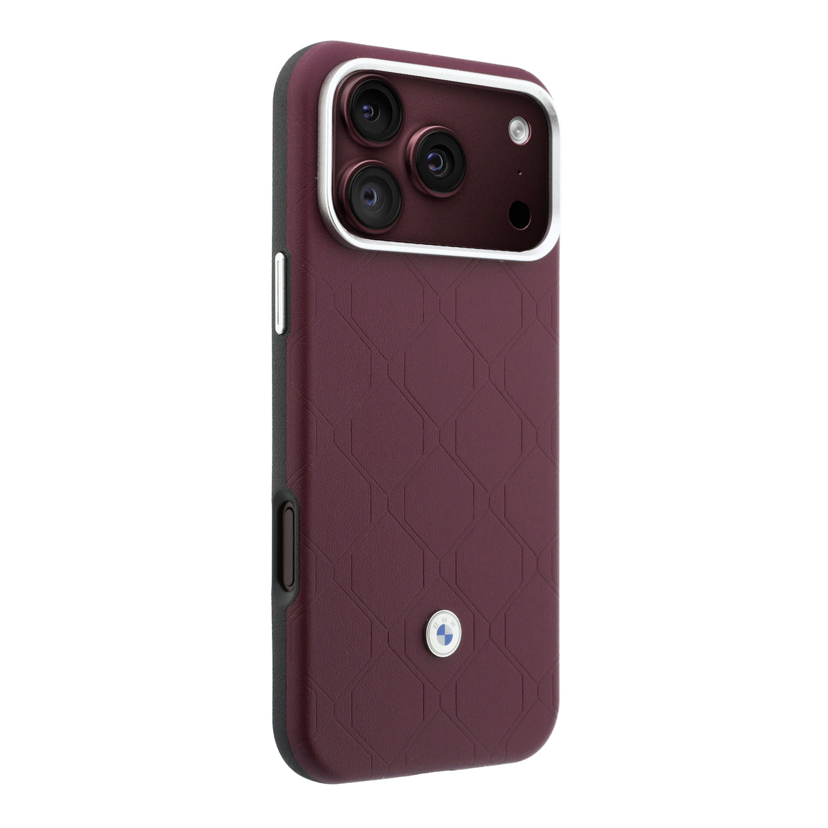 Apple iPhone 18 Pro Kılıf BMW Orjinal Lisanslı M-safe Şarj Özellikli Metal Logolu Kabartmalı Kapitone Deri Kartlıklı Kapak