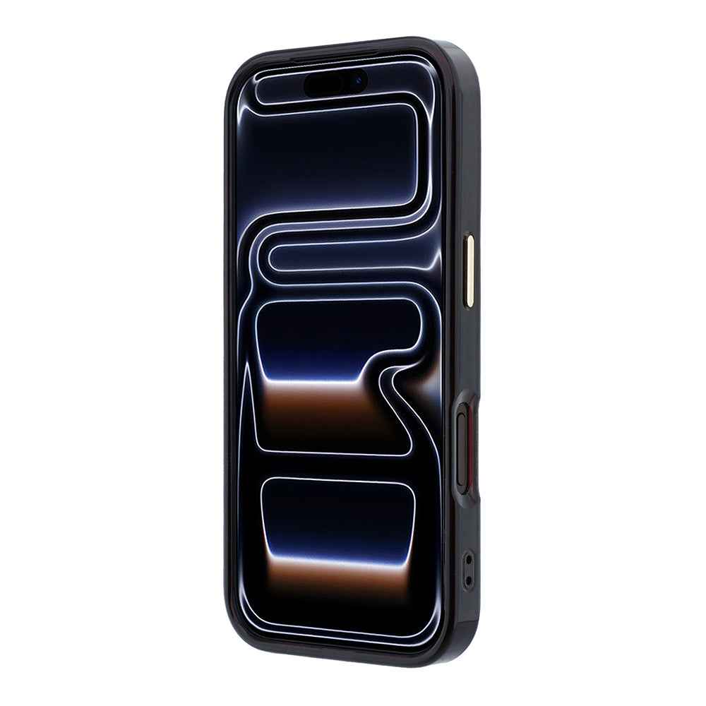 Apple iPhone 18 Pro Kılıf Guess Orjinal Lisanslı M-safe Şarj Özellikli 360 Derece Dönebilen Standlı Metal Yazı Logolu Silikon Kapak
