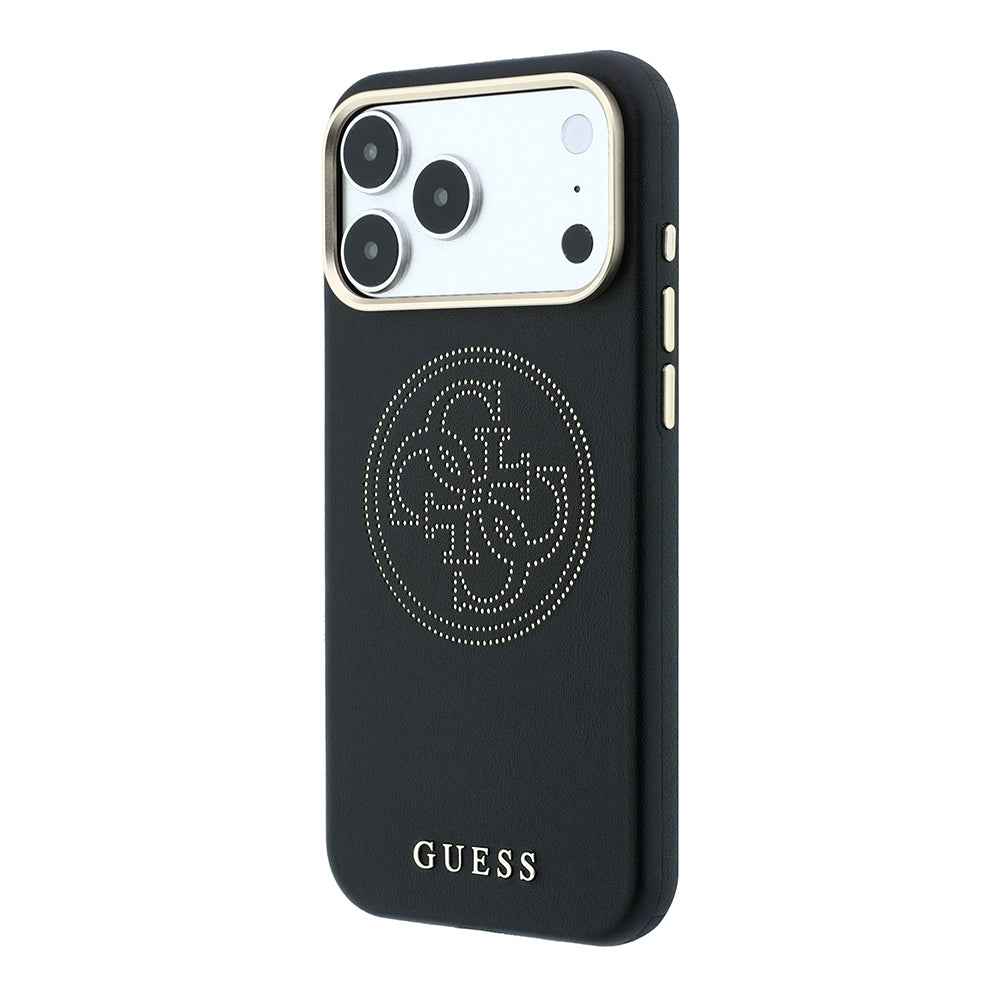 Apple iPhone 18 Pro Kılıf Guess Orjinal Lisanslı M-safe Şarj Özellikli PU Delikli 4G ve Yazı Logolu Kapak