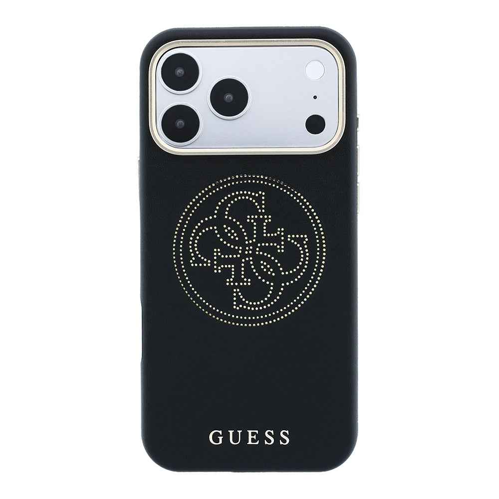 Apple iPhone 18 Pro Kılıf Guess Orjinal Lisanslı M-safe Şarj Özellikli PU Delikli 4G ve Yazı Logolu Kapak