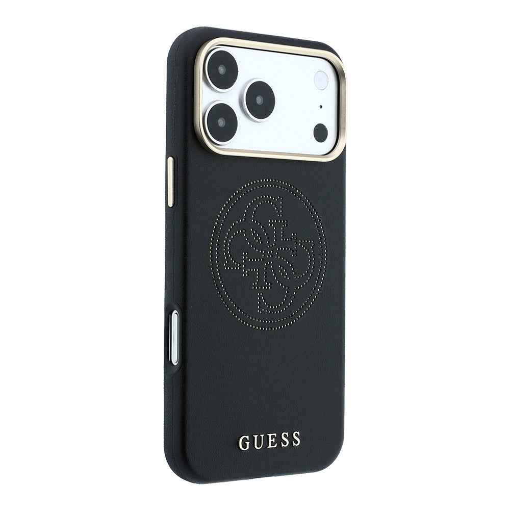 Apple iPhone 18 Pro Kılıf Guess Orjinal Lisanslı M-safe Şarj Özellikli PU Delikli 4G ve Yazı Logolu Kapak
