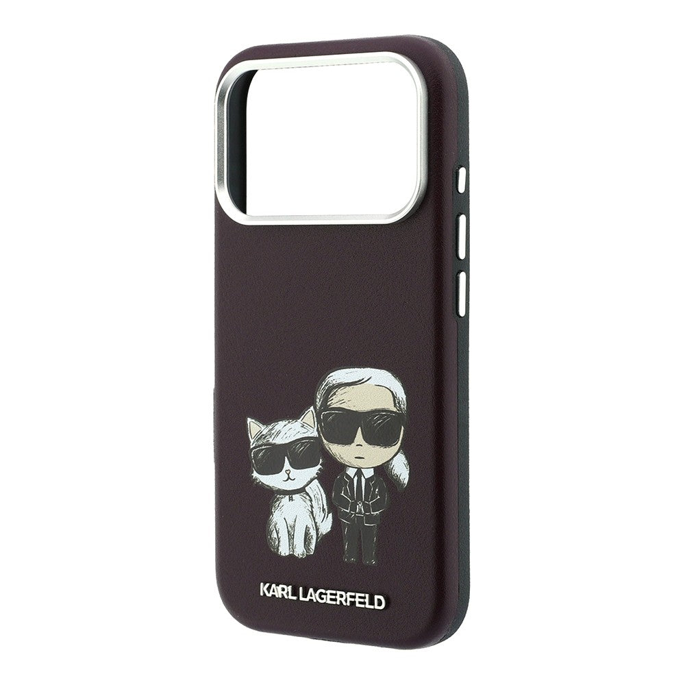 Apple iPhone 18 Pro Kılıf Karl Lagerfeld Orjinal Lisanslı M-Safe Şarj Özellikli K&C Bodies Sketch PU Kapak