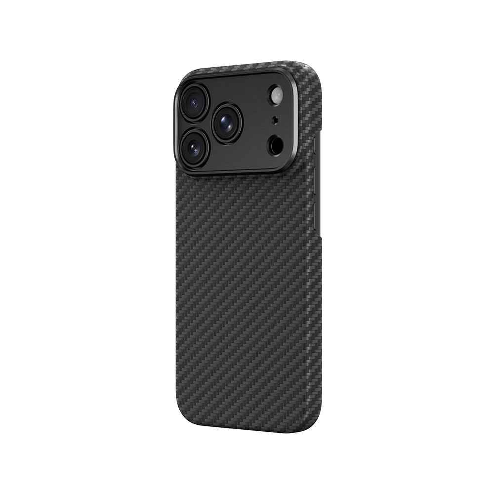 Apple iPhone 18 Pro Kılıf M-safe Şarj Özellikli 1500D Aramid Fiber Lens Korumalı Amazingthing Titan Max Serisi Karbon Kapak